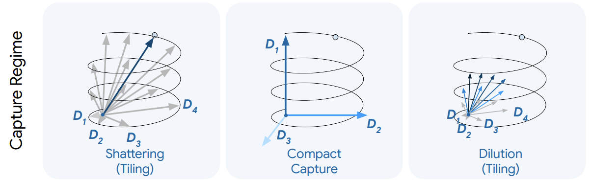 SAE regimes: shattering, capture, dilution